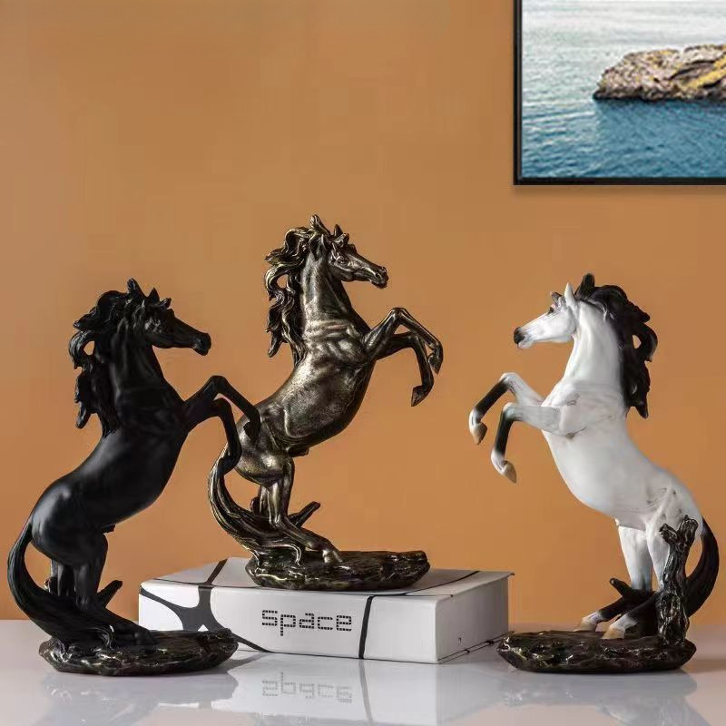 Dragon Horse Spirit High-End Ornament for Entryway, Study, Living Room, Office - New Style Horse Ornament for Feng Shui Wealth-Attracting Craft