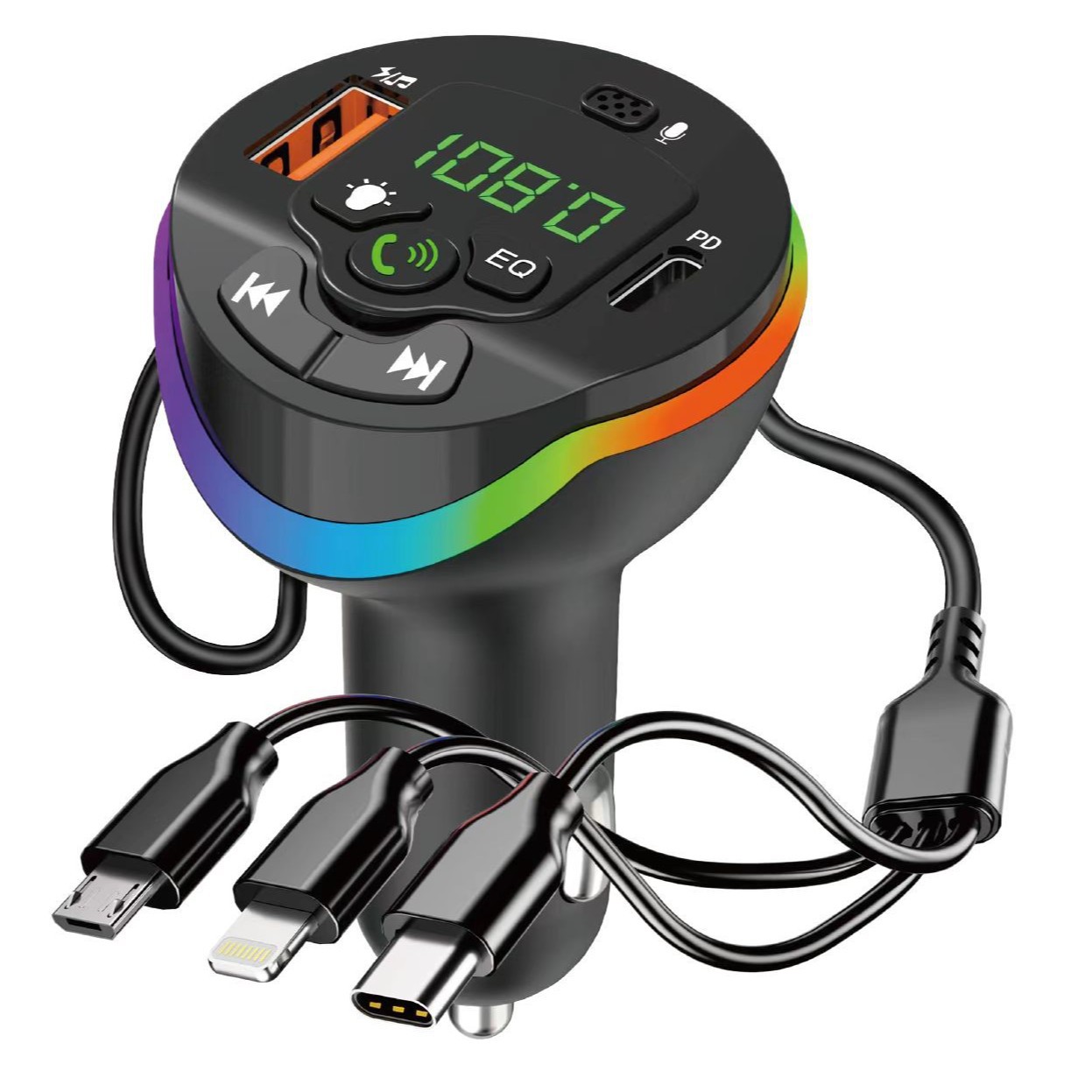 Q5 car Bluetooth receiver 5.0 lossless sound quality multifunctional USB flash disk with music MP3 player charger fast