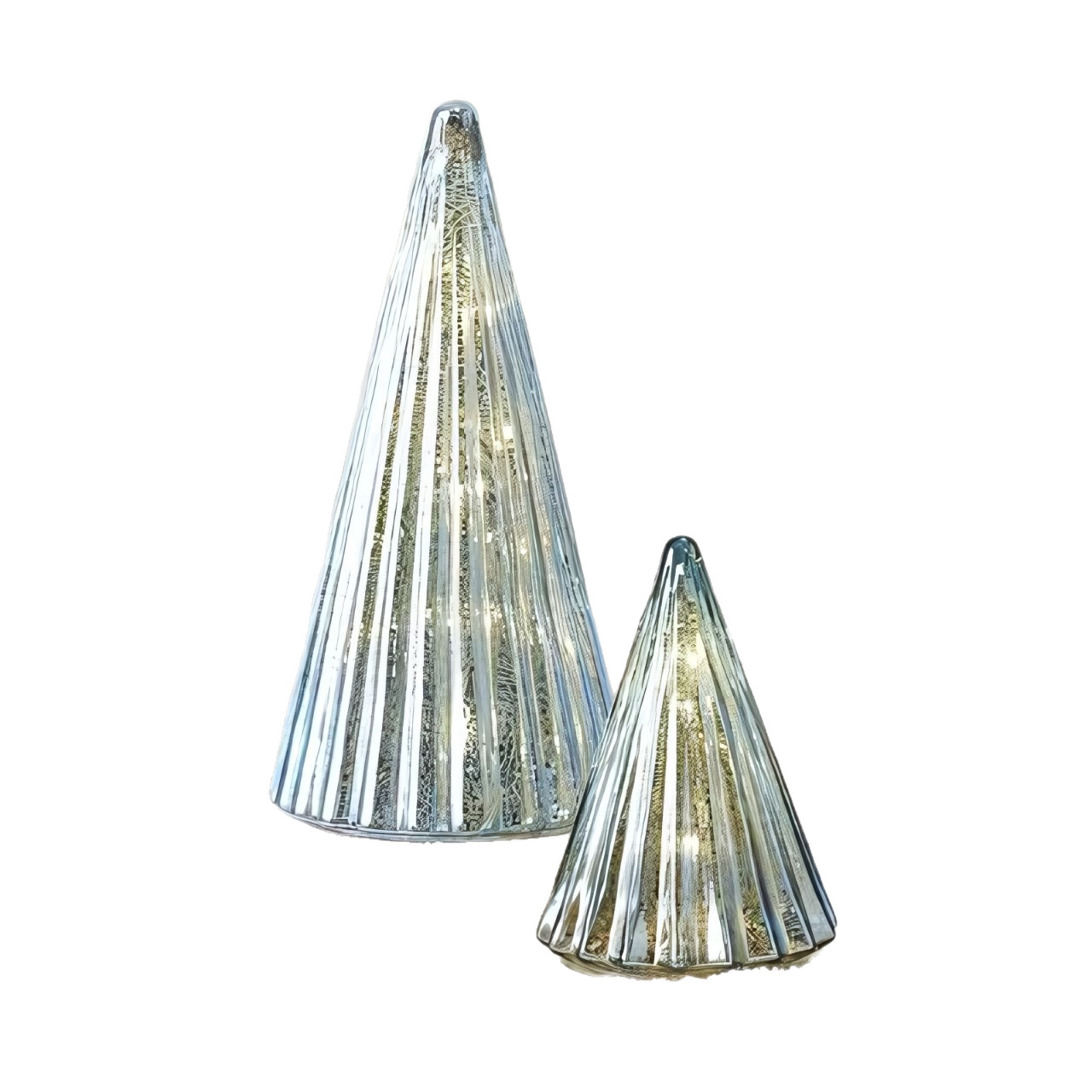 Cross-Border New Product Mercury Glass Led Christmas Tree Mercury Glass Led Christmas Tree