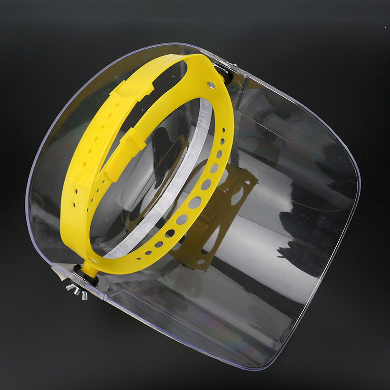 One-piece organic transparent protective mask industrial dust-proof face shield splash-proof thermal insulation welding mask