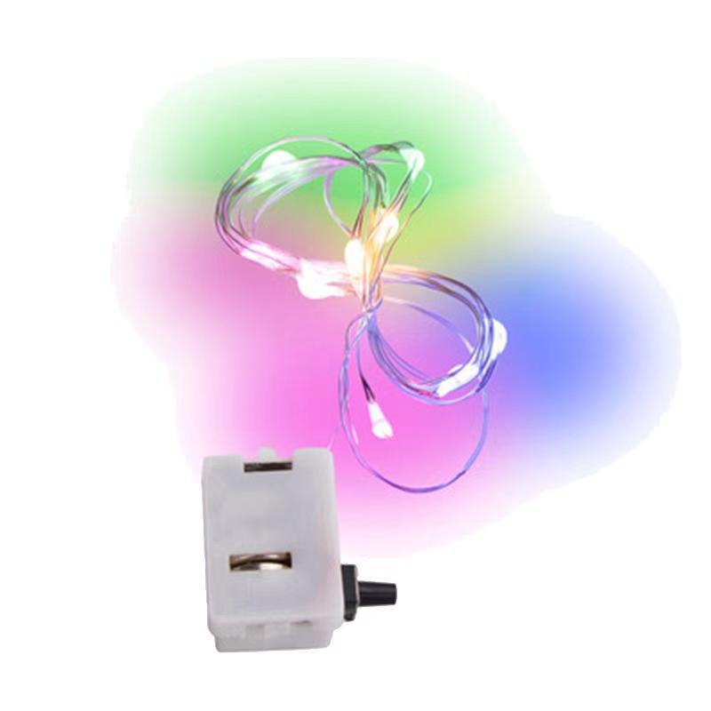 Cross-Border 0.6m 2.3m 5m Led Copper Wire Bouquet Cake Decoration Small Lantern String Flashing Light Small White Box