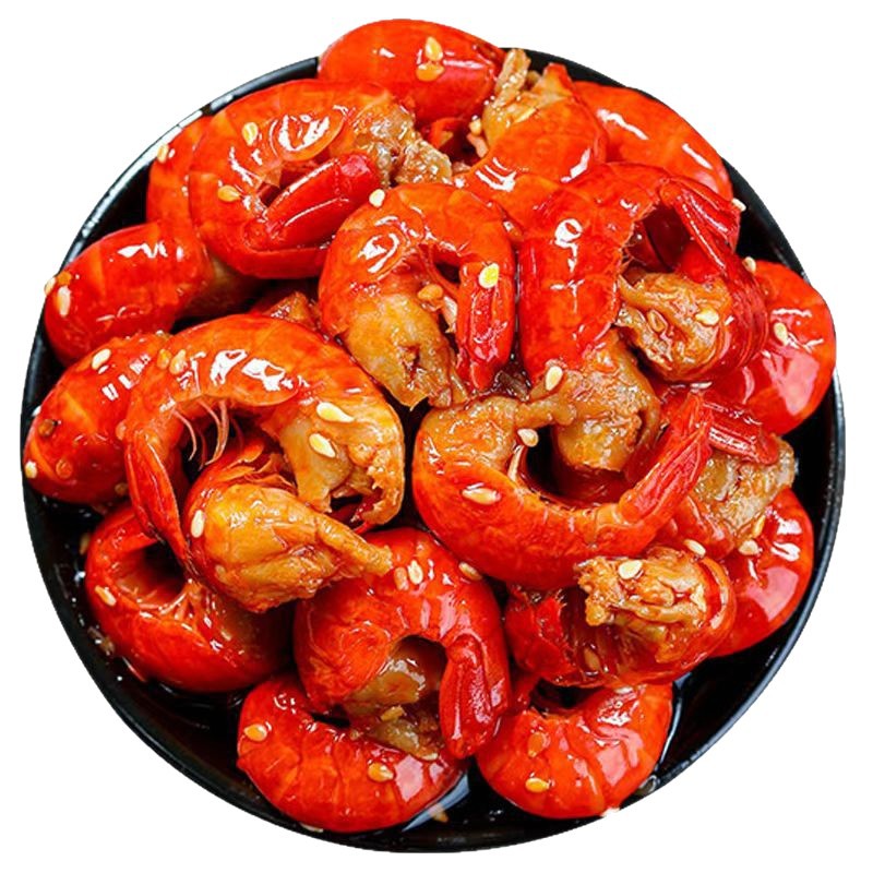 Instant Spicy Dragon Garlic Shrimp Tails Crayfish Shrimp Tails Spicy Snacks Cooked Seafood Canned Seafood Midnight Snack Cans