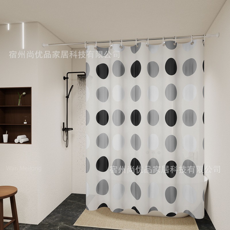 Factory in stock cross-border supply bathroom shower curtain partition curtain door curtain PEVA mildew-proof waterproof moisture-proof multi-color multi-foot