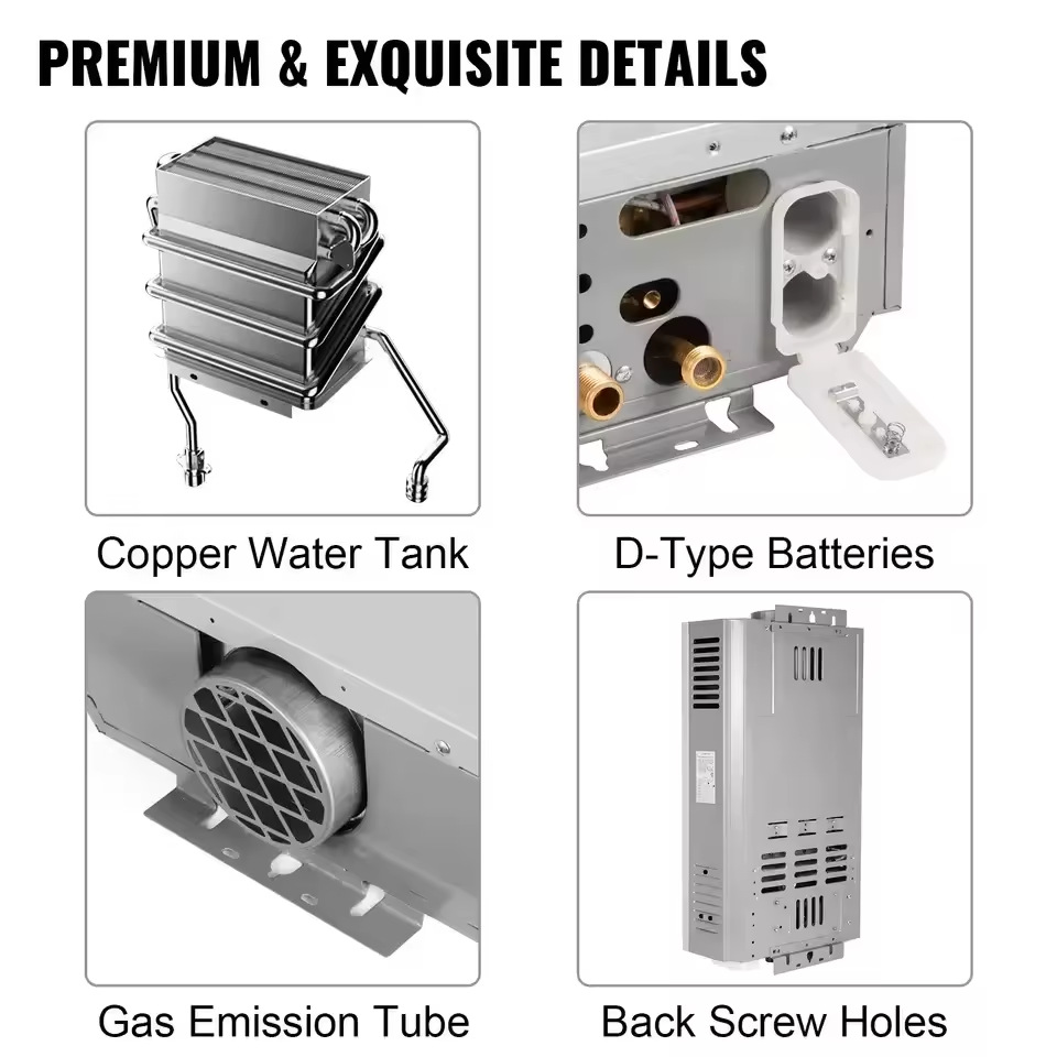 Factory direct gas water heater natural gas water heater instant burning copper water tank water heater