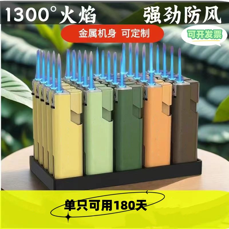 Factory disposable open flame windproof lighter company hotel catering printing advertising logo custom wholesale