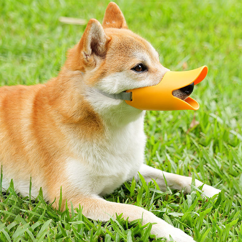 Dog Muzzle, Anti-Biting, Anti-Barking, Pet Duck Muzzle, Adjustable Soft Silicone Anti-Barking Mask, Pet Supplies