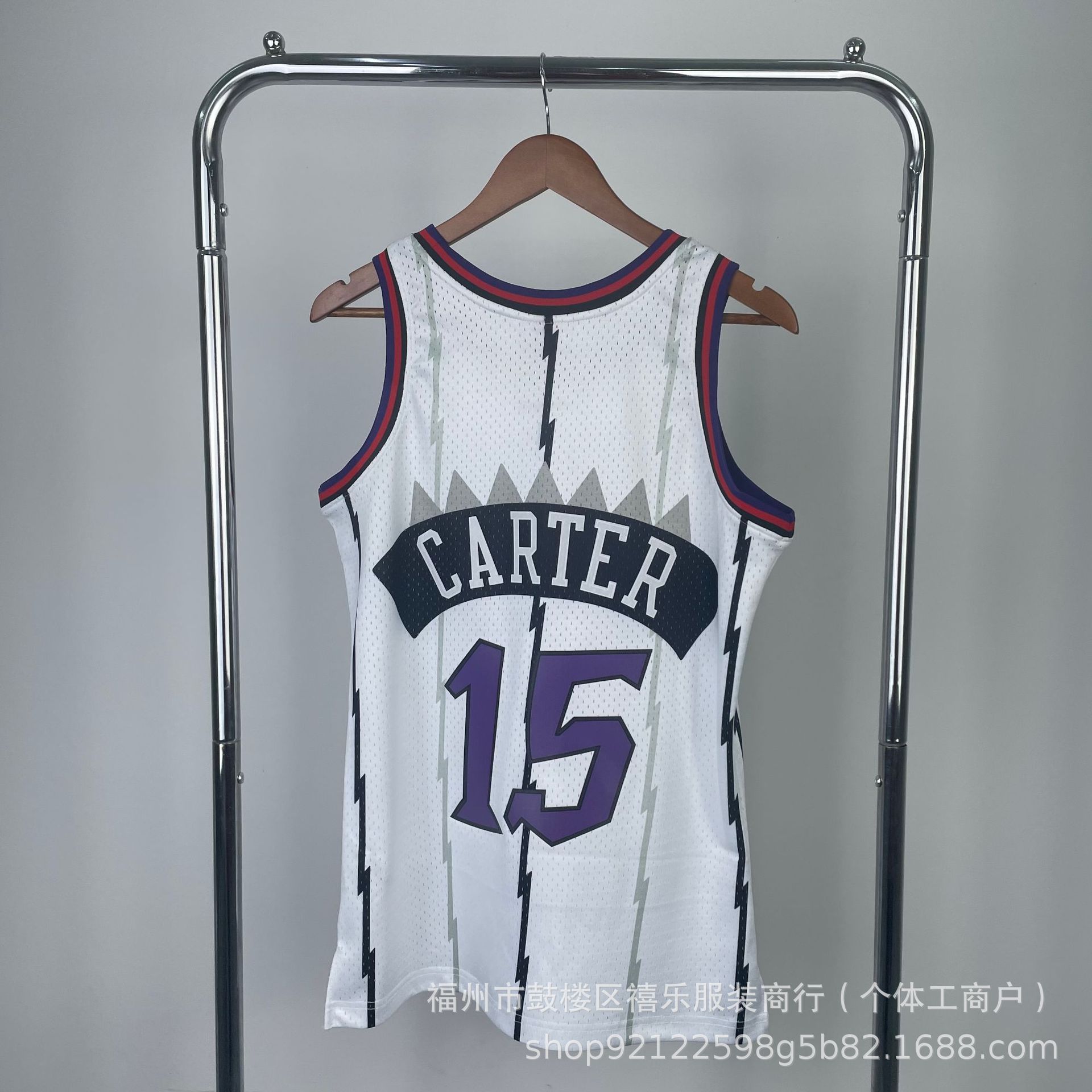 MN Retro Hot Pressed Jersey Raptors No.1 McGrady 15 Carter Dragon Mesh Sports Basketball Suit Source Factory