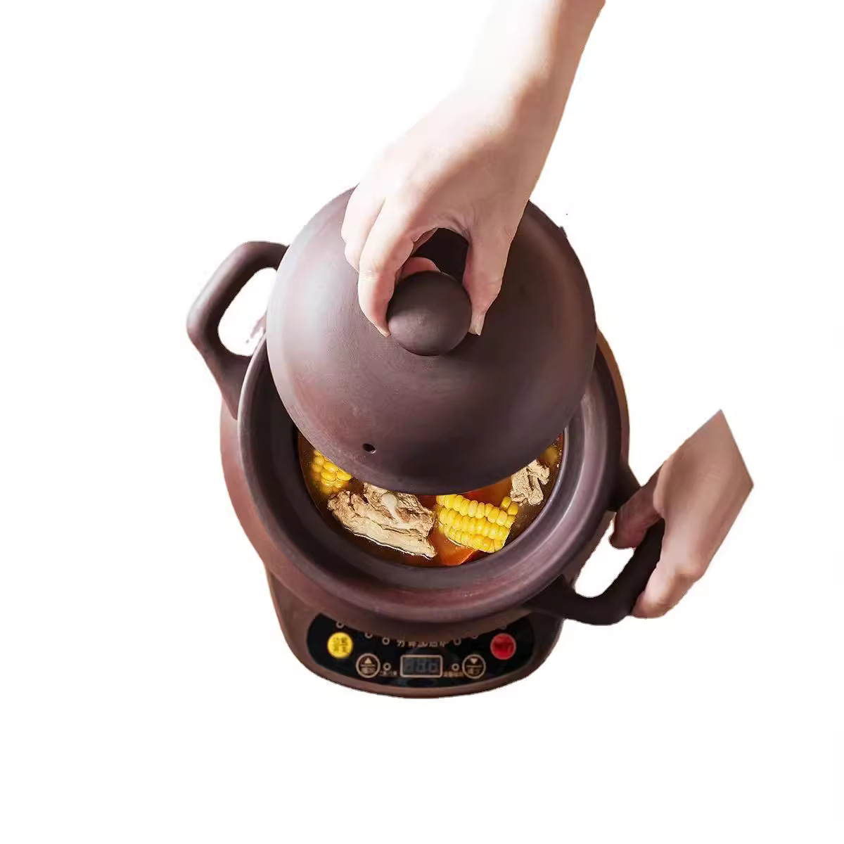 Purple Sand Casserole Stew Soup Household Authentic Soil Casserole Ceramic Stew Pot Gas Stove Gas Old-fashioned Soup Pot Sand Stone Pot