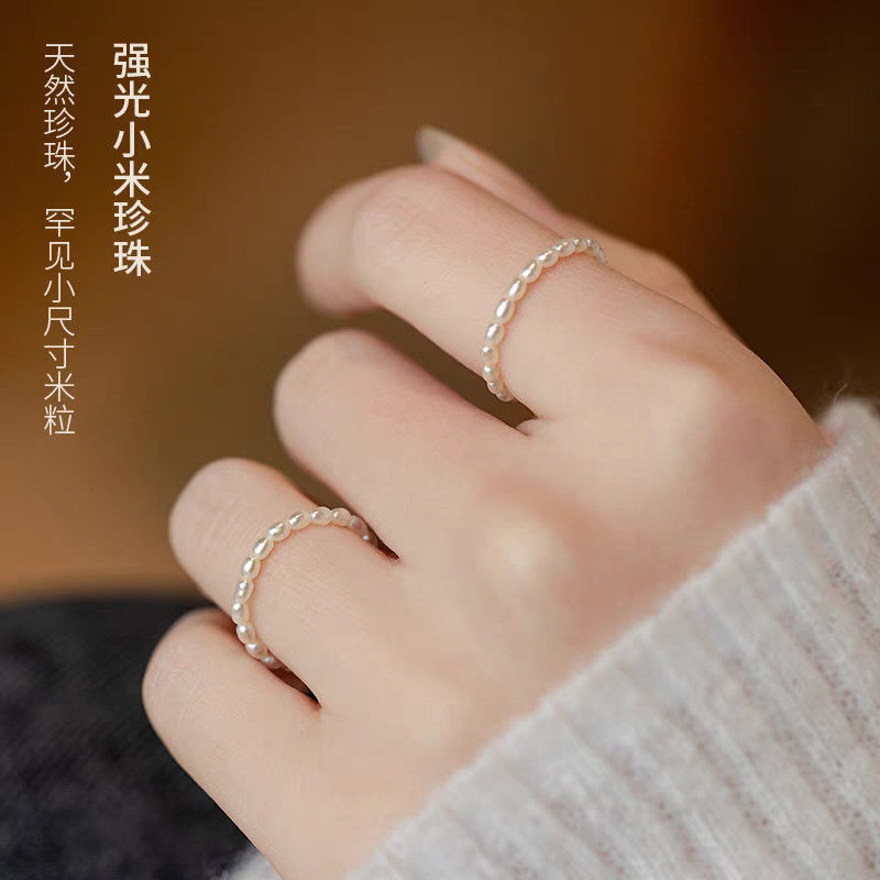 Редкое очень маленькое кольцо с 2 натуральными пресноводными жемчужинами для женщин, американское золото 14К, не тускнеет и не облезает