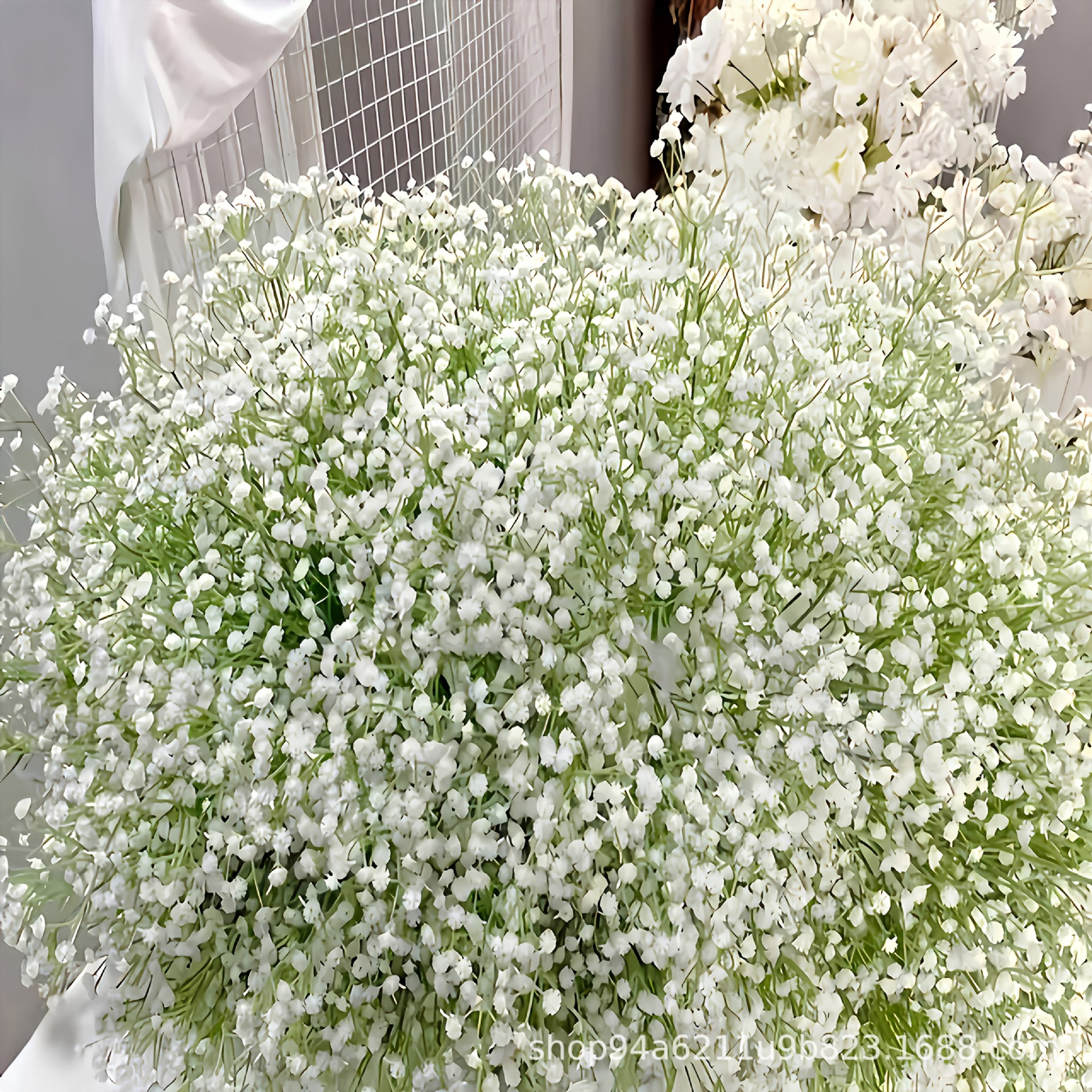 Cross-Border Artificial Artificial Gypsophila Plastic Flower Bouquet for Wedding Flower Arrangement Party Decoration Fake Flower Decoration