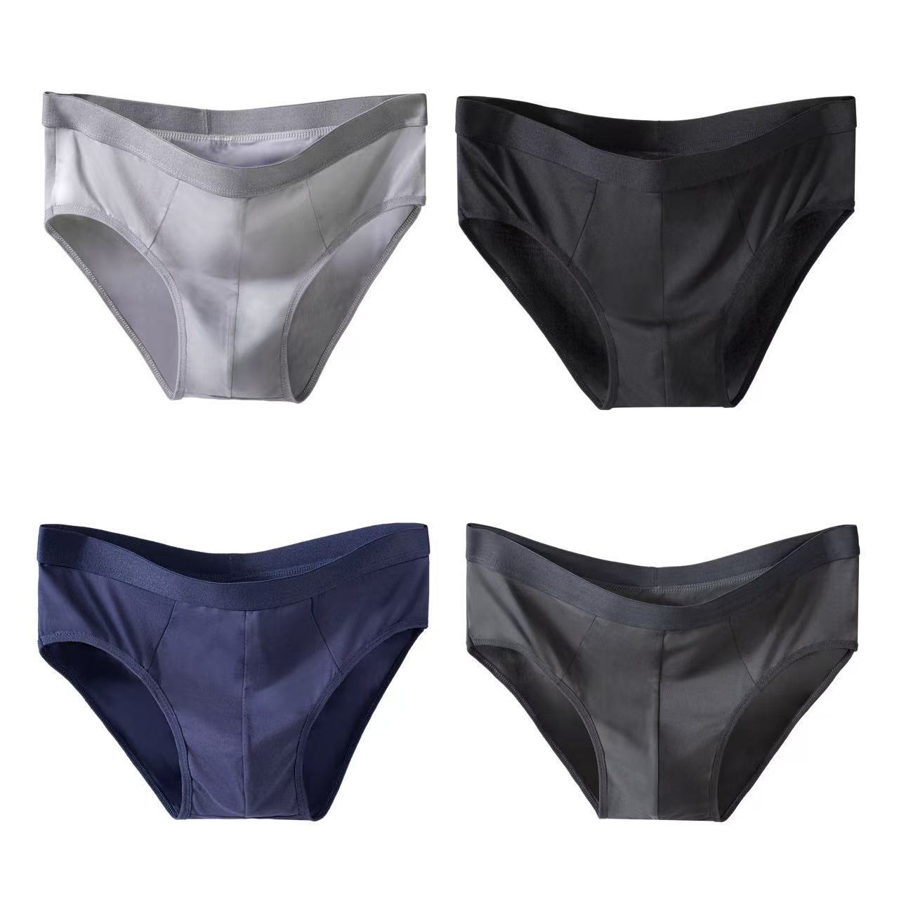 Young Men's Briefs Solid Color Simple Briefs Manufacturer Ready Stock Wholesale Dropshipping Sports Comfort
