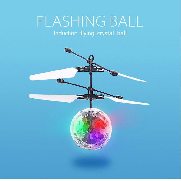 Internet Celebrity Toy Remote Control Induction Crystal Ball Colorful Flash Flying Ball Induction Aircraft Flash Suspended Flying Ball