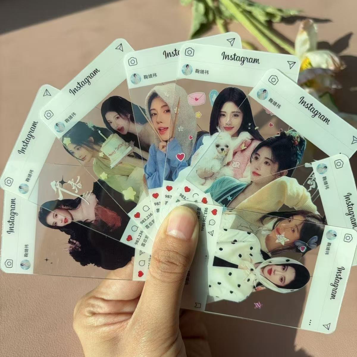 Прозрачная карта поддержки с индивидуальным дизайном для знаменитостей, аниме и мультфильмов, туристическая открытка для регистрации в городе