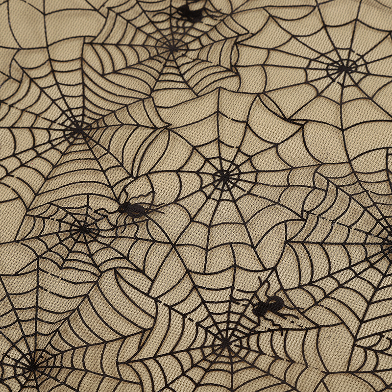 in stock spider web solid color mesh fabric hollow lace mesh fabric Halloween spider web hollow lace mess fabric