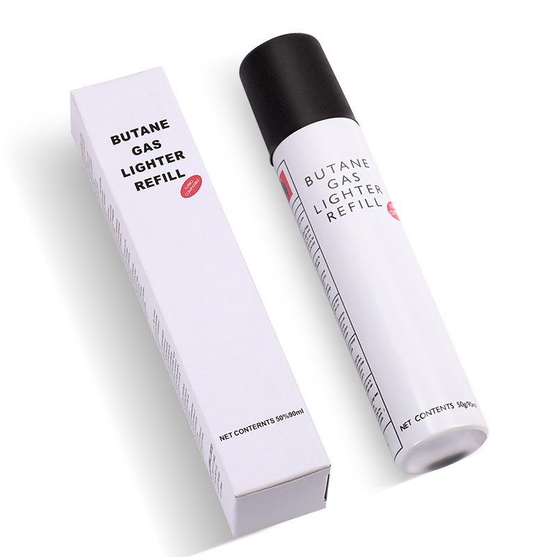 Cigar lighter gas bottled windproof butane inflatable lighter special gas combustible 90ml smoking set accessories