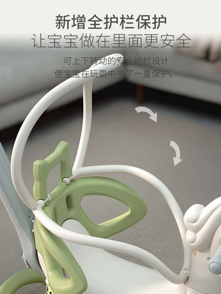 Rocking horse wooden horse children rocking horse Baby Scooter two-in-one birthday gift toy drop-resistant small rocking horse