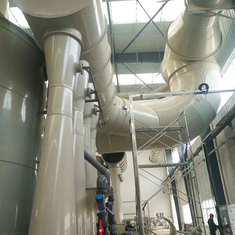 Pp Water Spray Tower Exhaust Gas Purification Tower Desulfurization Purification Acid Mist Spray Tower Spray Paint Room Exhaust Gas Treatment Equipment Spray Tower