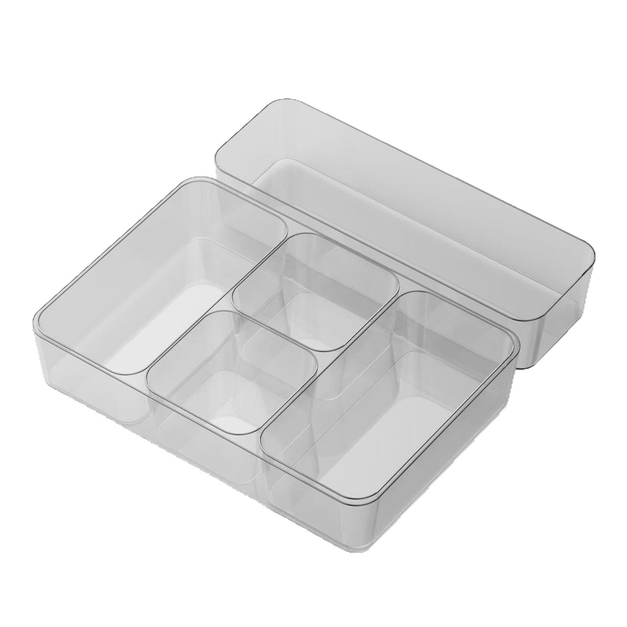 Drawer Storage Box Acrylic Compartment Organizer Desktop Transparent Thickened Plastic Home Dormitory Cross-Border