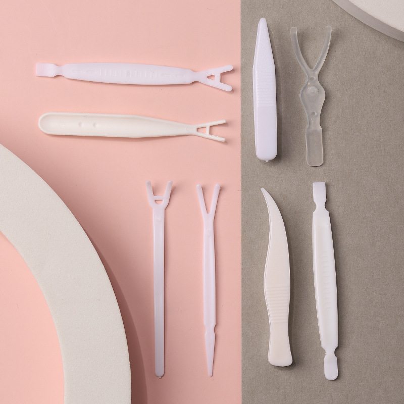 Factory wholesale double eyelid paste molding transparent fork Y-shaped fork double-headed pointed tail fork beauty tool Auxiliary small fork