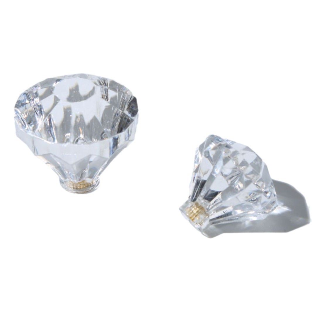 Transparent Acrylic Handle Diamond Crystal Handle Single Hole Wardrobe Drawer Handle Jewelry Box Pot Cover Handle