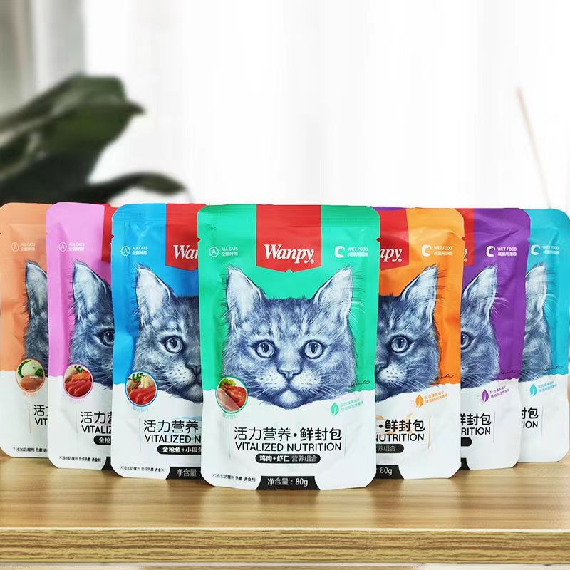 Wanpy Naughty Fresh Packed into Kitten Cat Strip Wet Food Nutrition Fattening Cat Dog Snacks Dog Fresh Packed for Dogs and Cats