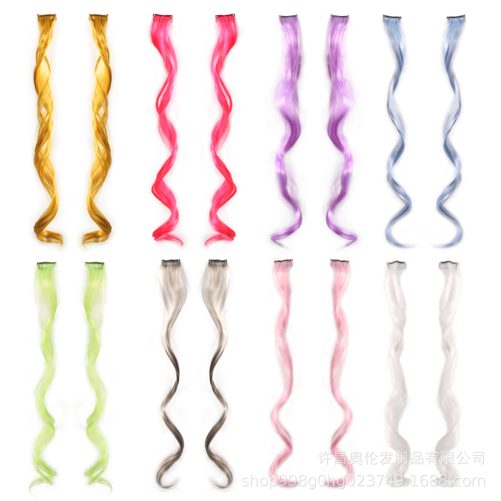 Wig piece color curly hair hanging ear dyeing simulation seamless hair bundle one piece highlights dyeing curly hair foreign trade manufacturers wholesale