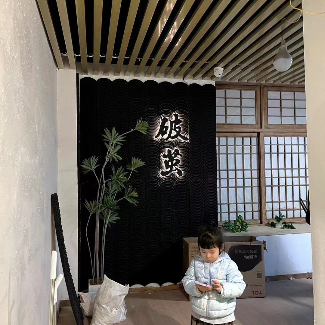 PU tile antique tile small green tile polyurethane stone leather indoor and outdoor background wall leather light culture stone decorative board