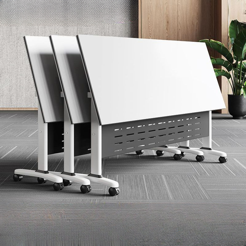Мобильный стол и стул для обучения, длинный стол для учебных заведений, сплошной тренировочный стол, складной конференц-стол