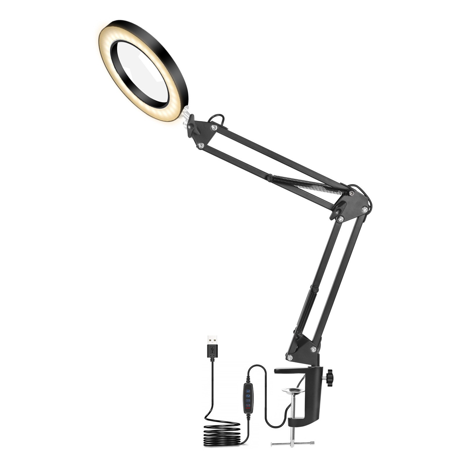 LED magnifying glass eye protection reading lamp nail art tattoo repair work folding table lamp