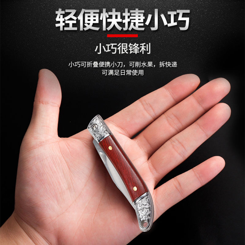Stainless Steel Fruit Knife Exquisite Folding Knife High Hardness Household Peeler Folding Knife Outdoor Portable Steel Knife Cutter