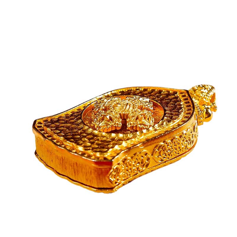 Factory Direct Sales Xizang-Style Diamond-Encrusted Thangka Case, Ga'U Box, Round Thangka Case Pendant Jewelry, Alloy Pendant