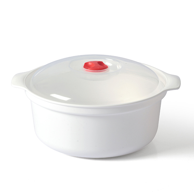 Microwave Oven Steamed Vegetables Large, Medium and Small Combination Soup Pot Set Heating Utensils with Lid Soup Bowl Fresh-Keeping Bowl Can Be Freely Matched