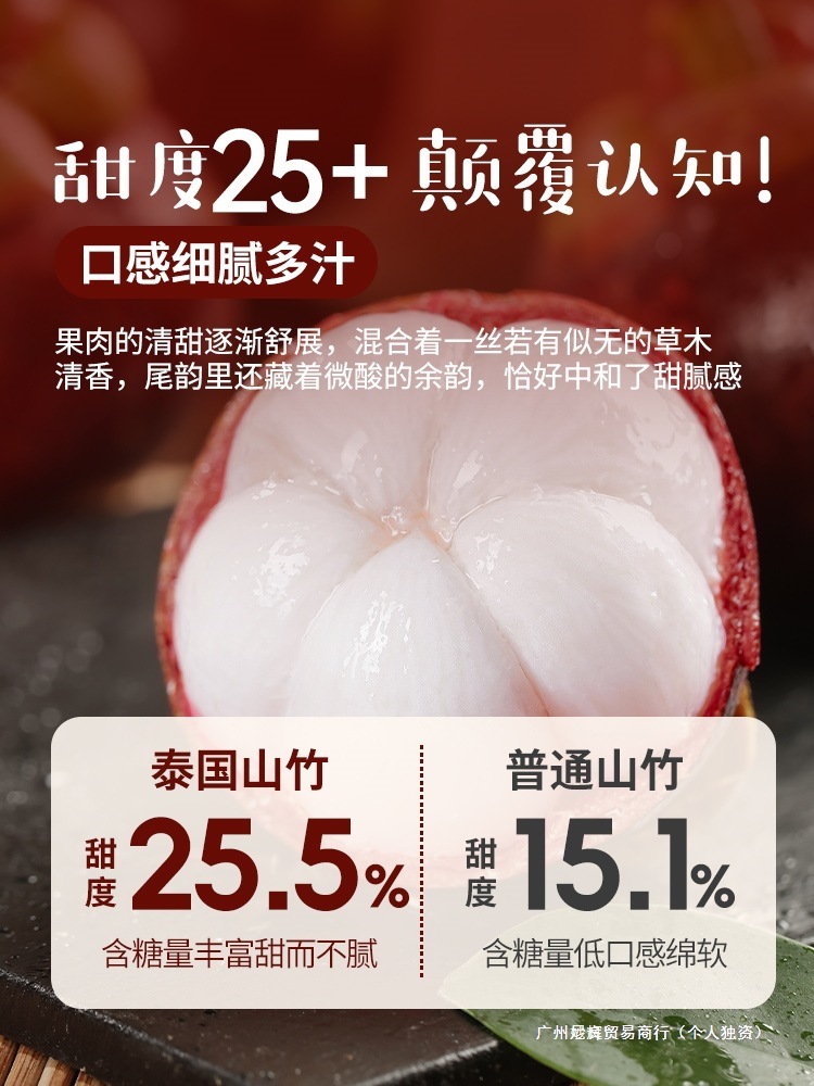 Thailand Imported Mangosteen 2.5kg Fresh Large Fruit Seasonal Fruit Oil Bamboo 10 Whole Box for Pregnant Women in Stock Sf Free Shipping