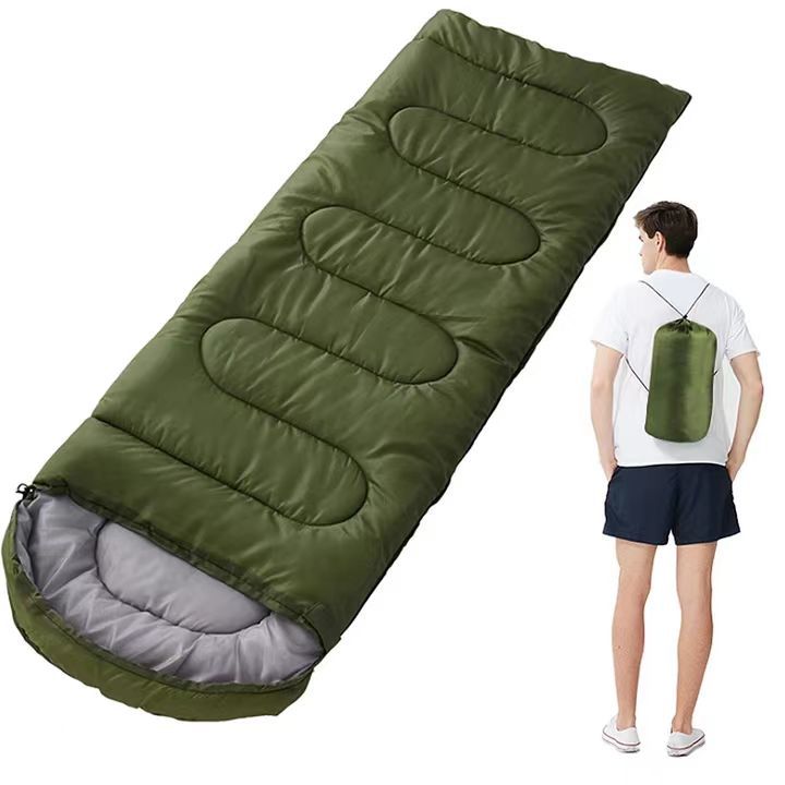 Cross-Border Amazon Outdoor Adult Sleeping Bag Winter Cold-Proof Camping Emergency Travel Mountaineering Camping Sleeping Bag