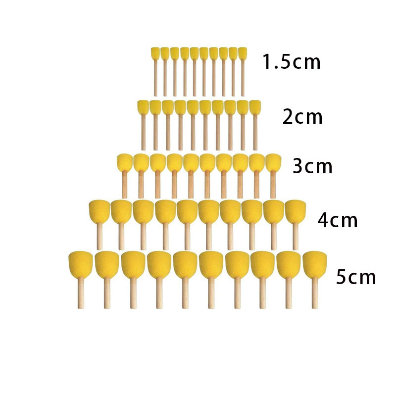 4 Mushroom Stick Sponge Stamps for Children's DIY Graffiti Art Painting Sponge Brushes Children's Art Materials