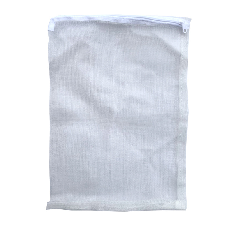 White nylon mesh bag multi-size with high quality zipper fish tank filter material ceramic ring mesh bag aquarium mesh bag