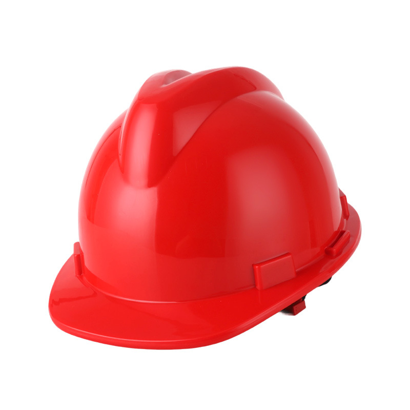 V-Shaped Knob Non-Breathable Safety Helmet for Construction Sites, Adjustable and Safe, Made of Abs Material