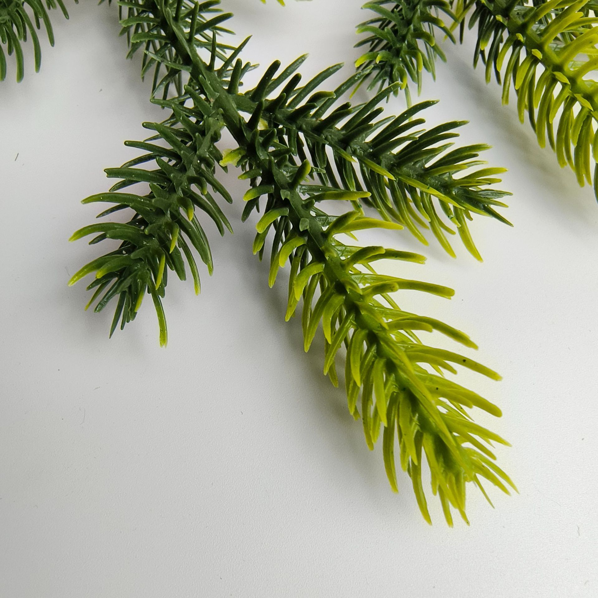 Cross-border Christmas Tree Three-dimensional Double-sided Five-pronged Pine Needle Photography Pine Branch Gift Decoration Props Simulation Plant Leaves