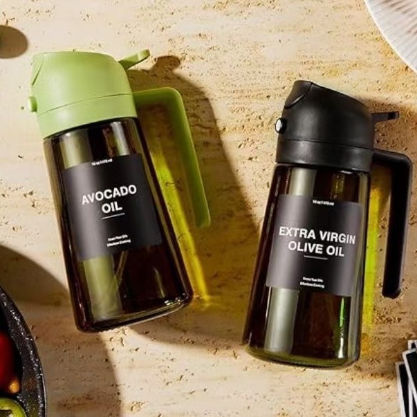 Специальные бутылки для масла с распылителем, двойного назначения, стеклянные бутылки для масла и распылители оливкового масла