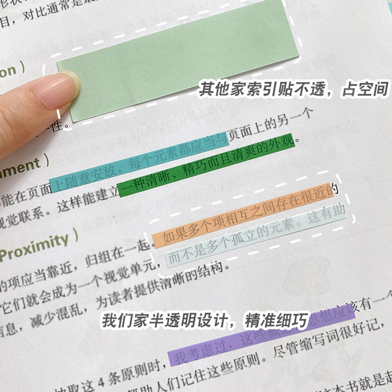 Very fine fluorescent paste color classification mark key translucent index paste waterproof PET300 wholesale