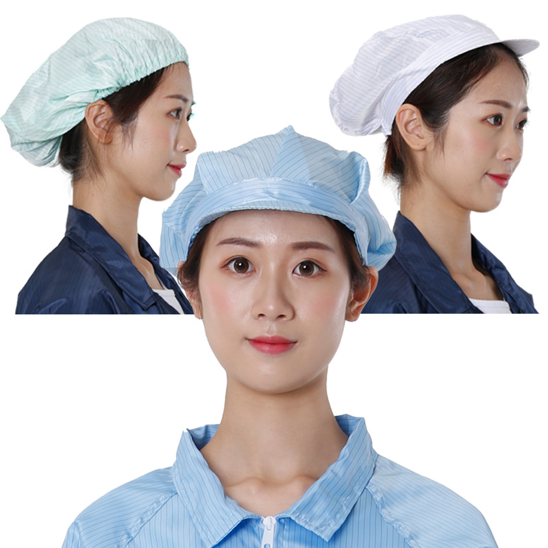Dongguan direct sales anti-static small work cap work cap toe cap open net dustproof shower cap female big work cap hard brim hat