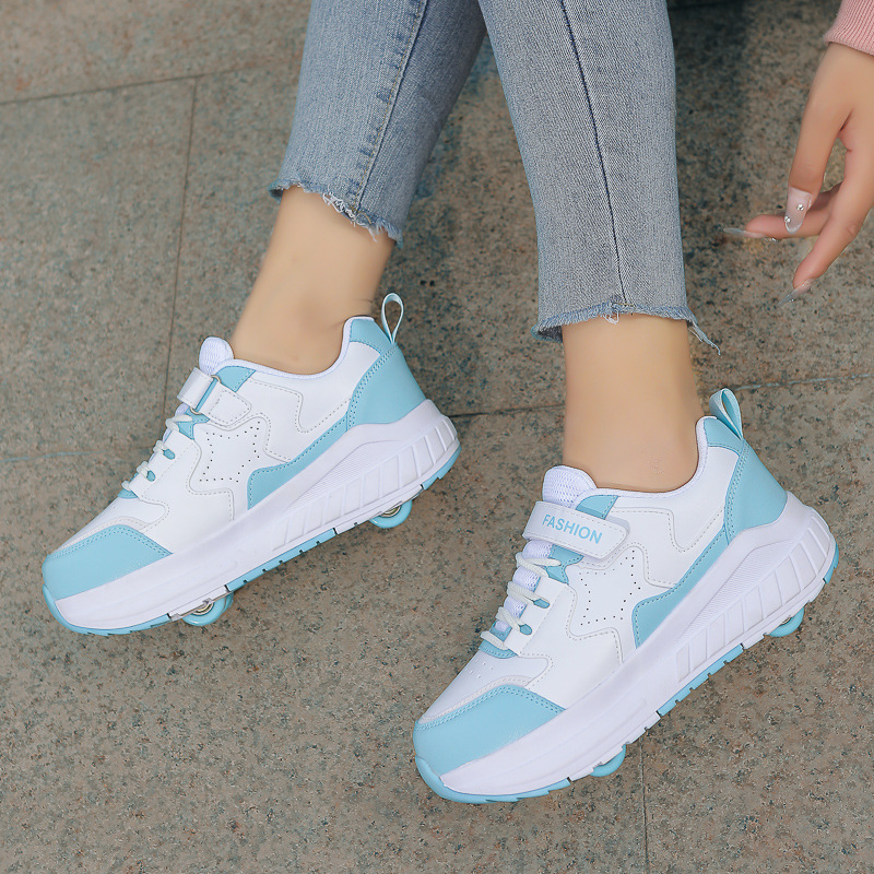 Girls' Roller Shoes with Four Wheels, 2025 New Spring Model, Children's Roller Skates for Older Kids