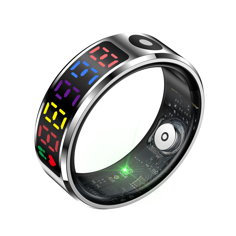 Cross-border new smart ring R12 sleep heart rate blood oxygen health monitoring Bluetooth ring color screen display