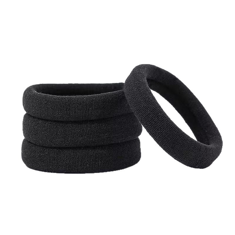 Cross-Border E-Commerce Hot-Selling Plain Ring High-Elastic Headband Seamless Hair Band Women's Black Thick Hair Rope Does Not Hurt the Hair Holster