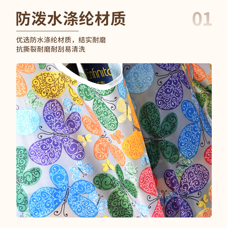 In stock foldable shopping bag creative portable shopping bag cross-border 190T polyester supermarket shopping printing bag wholesale