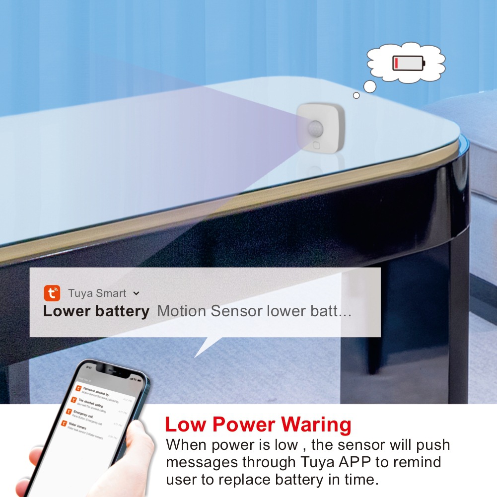 Home Alarm System Tuya Smart Motion Detector PIR Motion Sensor with App Alarm