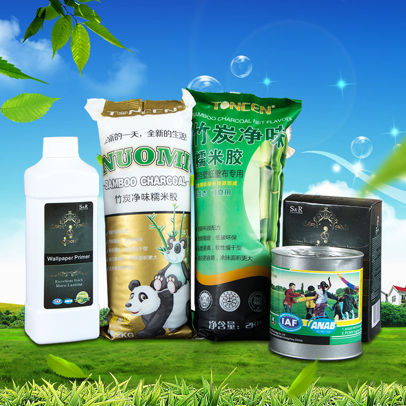 Клей для обоев и стеновых тканей на основе клейкого риса, порошок без клея для базовой пленки, аксессуары, специальный клей с алоэ вера для проектов домашнего декора