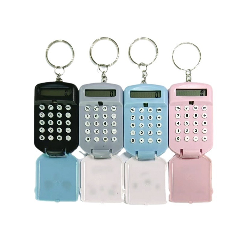 Small exam fashion mini cute handheld student flip computer cartoon folding calculator