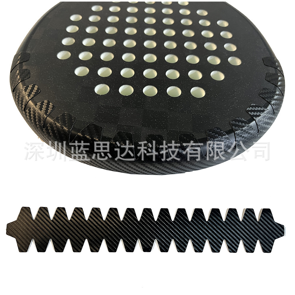 Защитник для теннисной ракетки в стиле клетки Get Moving черный прозрачный большой зубчатый