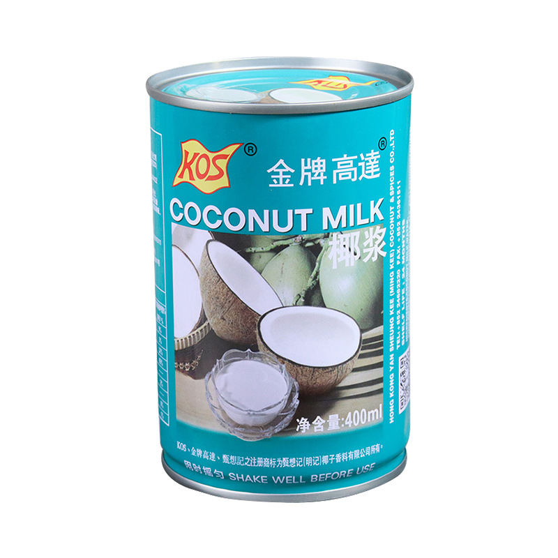 Gold medal Gundam coconut milk 400ml canned concentrated coconut milk Simi milk tea fruit coconut milk 24 cans